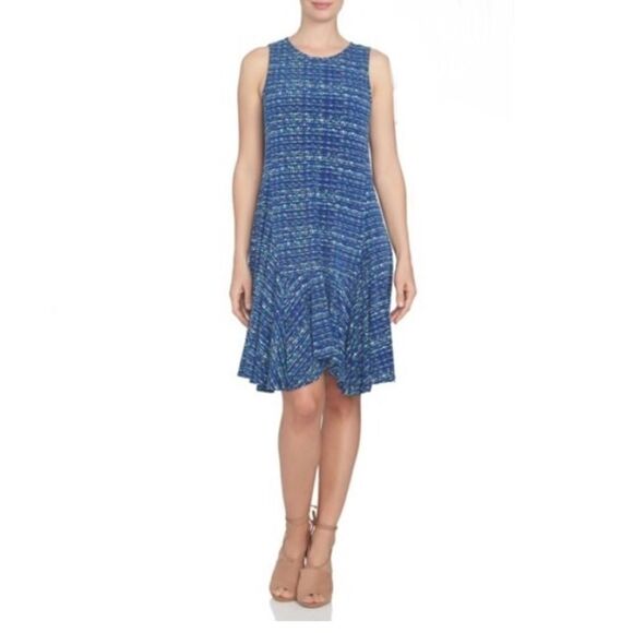 CeCe Sz M Handkerchief Hem Knit Shift Dress - Picture 1 of 8